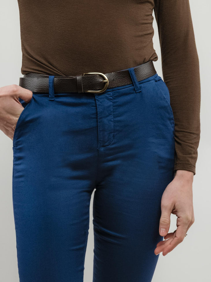 PANTALONE A TROMBETTA IN COTONE BLUETTE
