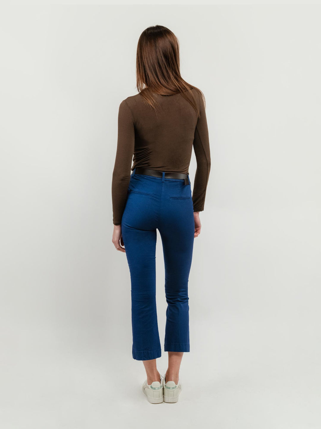 PANTALONE A TROMBETTA IN COTONE BLUETTE