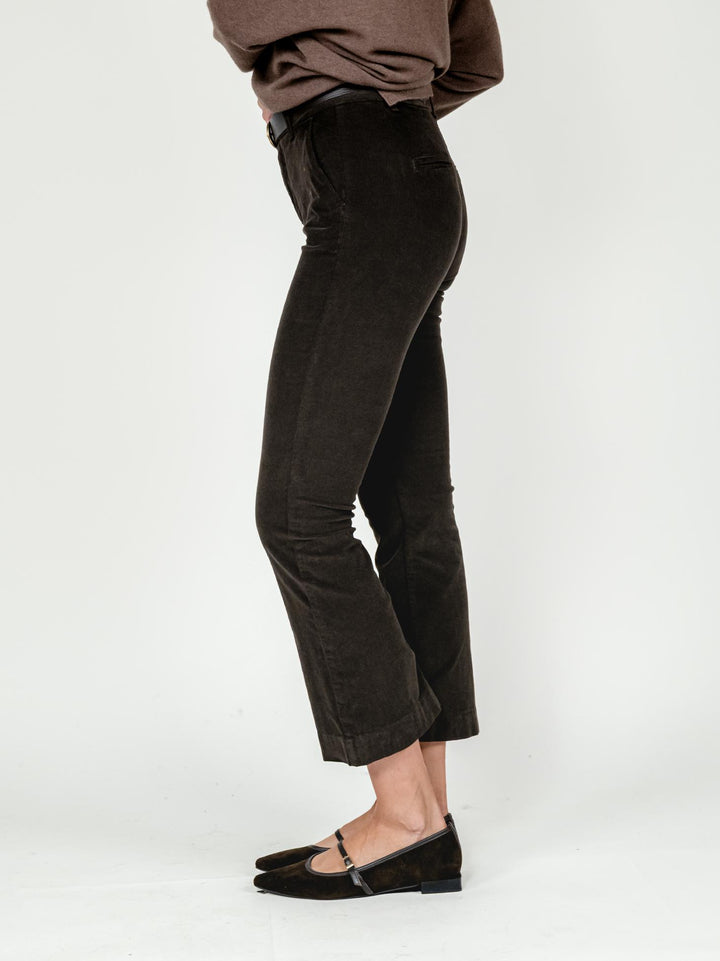 PANTALONE A TROMBETTA MORO IN VELLUTO