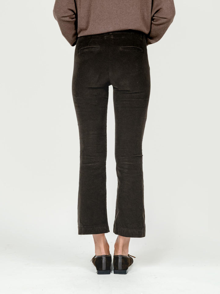 PANTALONE A TROMBETTA MORO IN VELLUTO