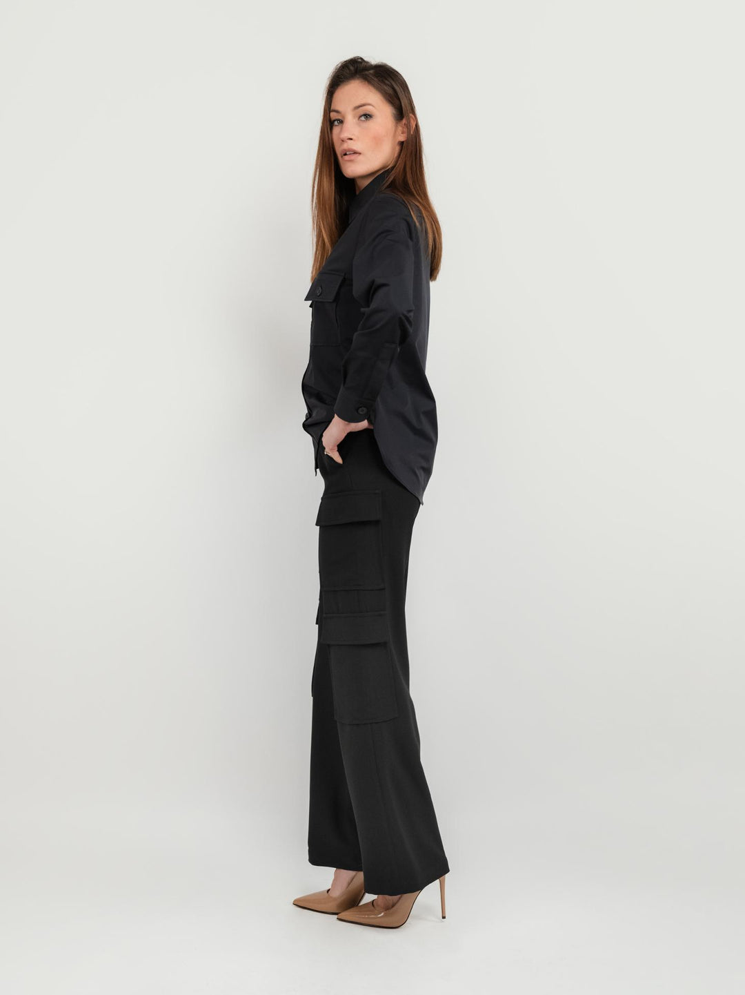 PANTALONE CARGO NERO