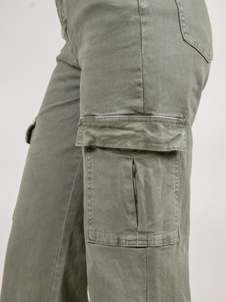 PANTALONE CARGO VERDE SALVIA