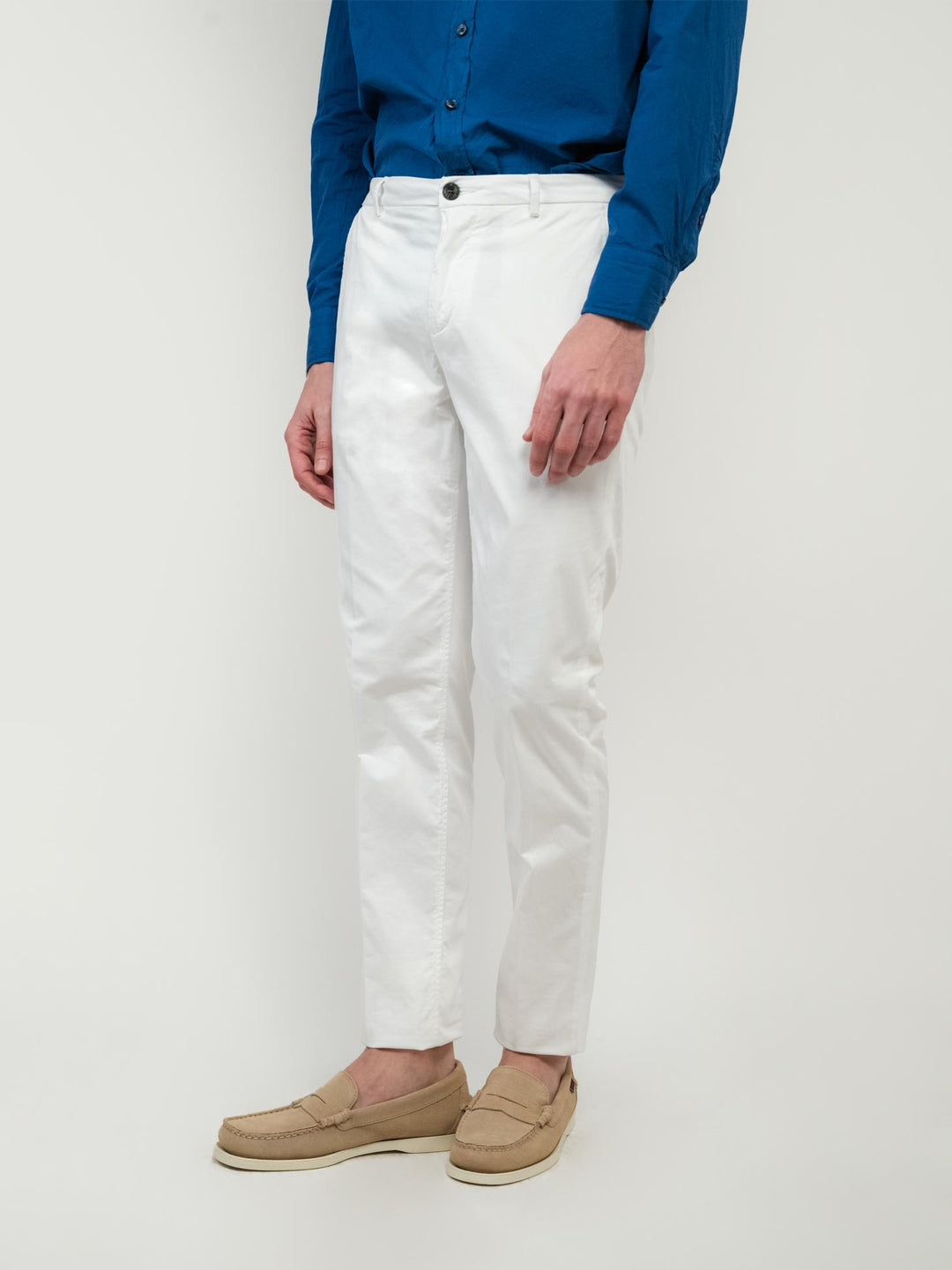 PANTALONE CHINOS IN COTONE BIANCO