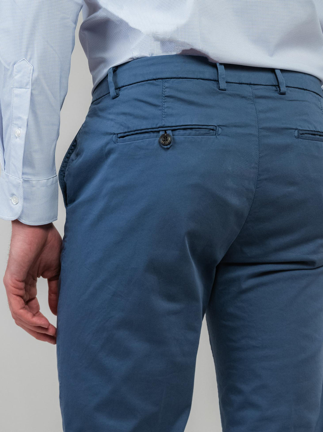 PANTALONE CHINOS IN COTONE BLUETTE