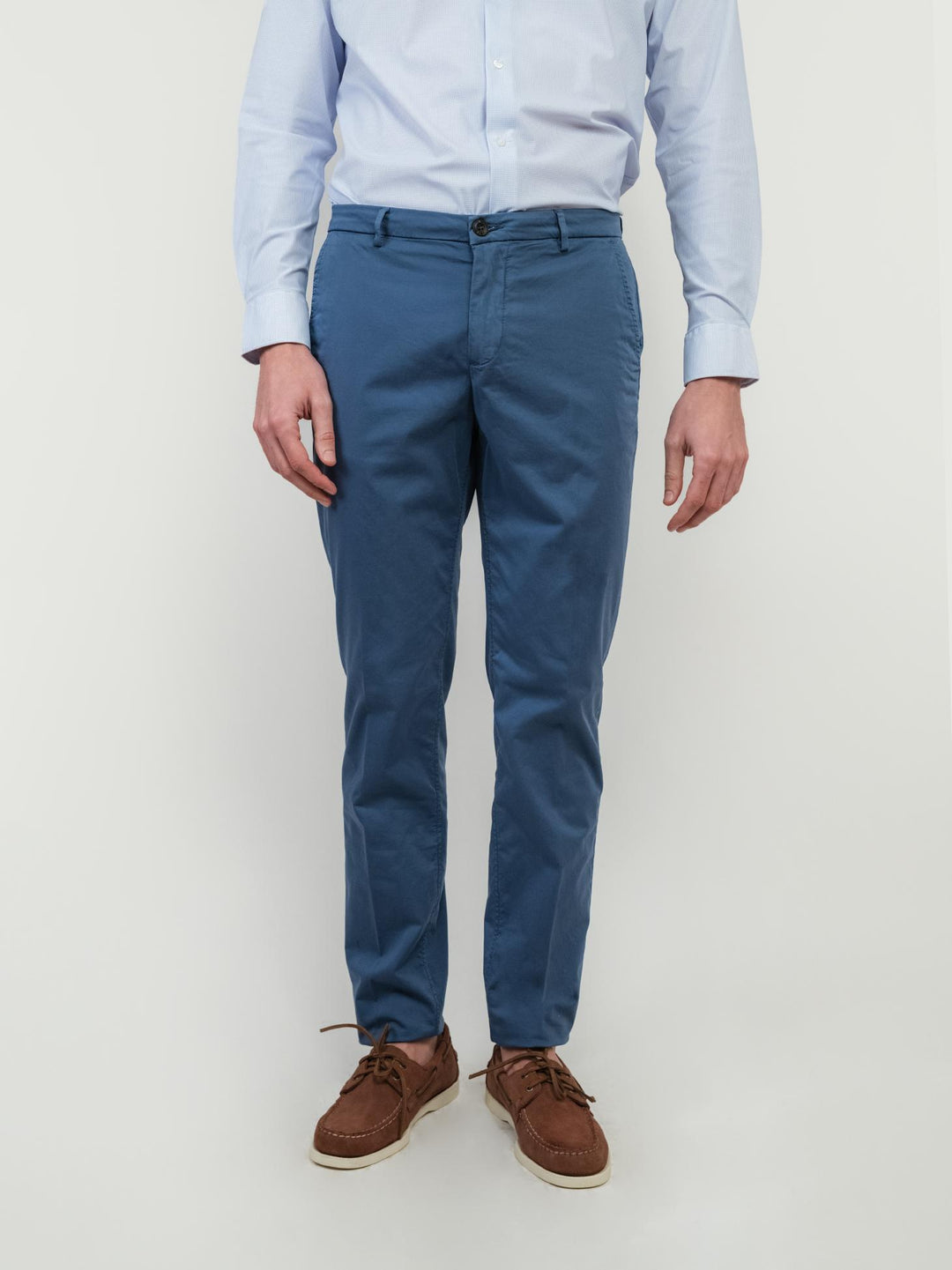 PANTALONE CHINOS IN COTONE BLUETTE
