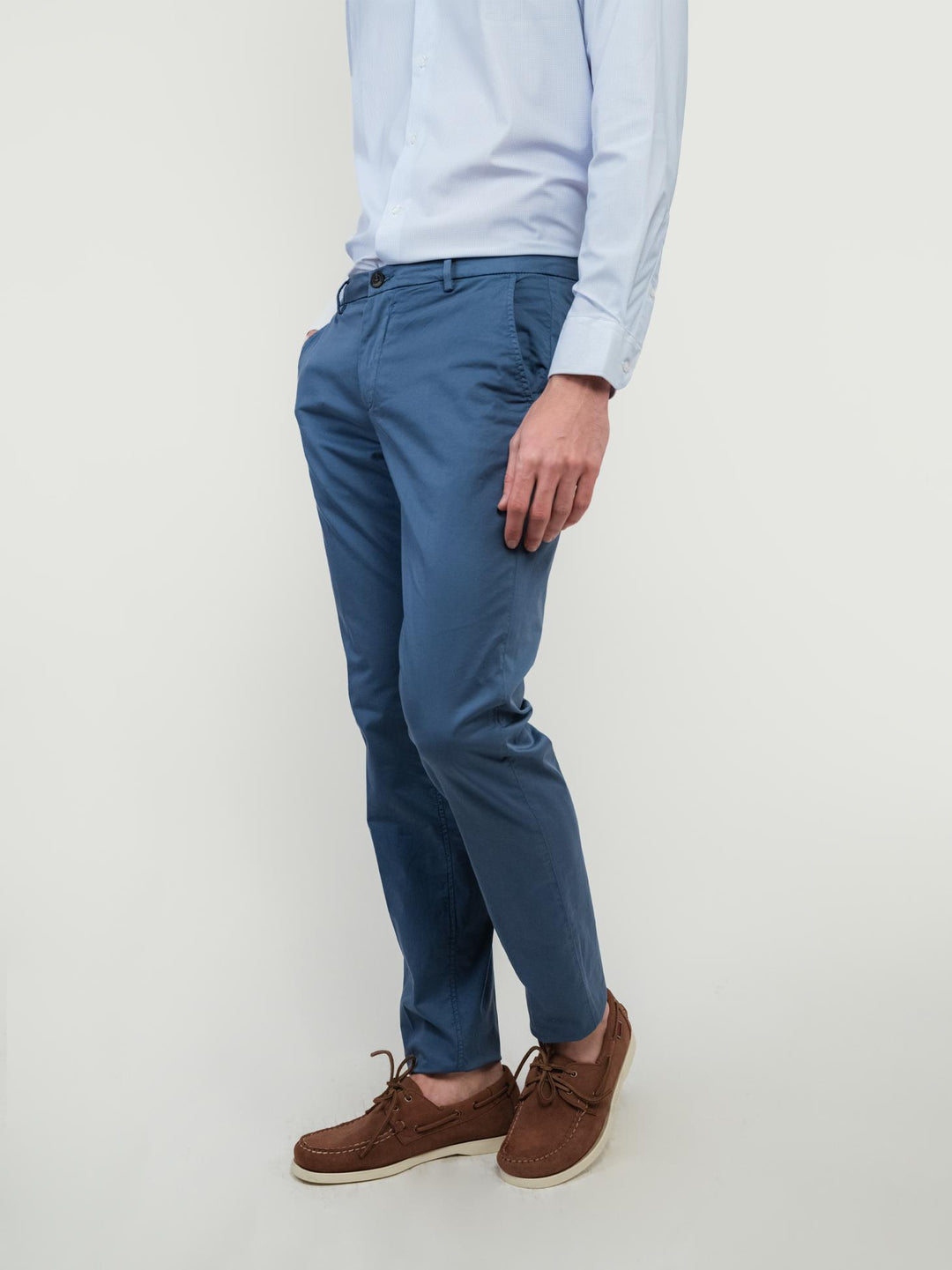 PANTALONE CHINOS IN COTONE BLUETTE