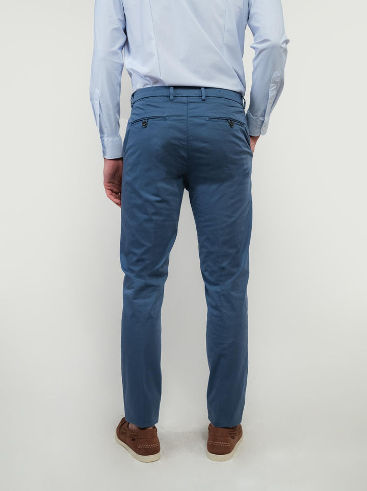 PANTALONE CHINOS IN COTONE BLUETTE