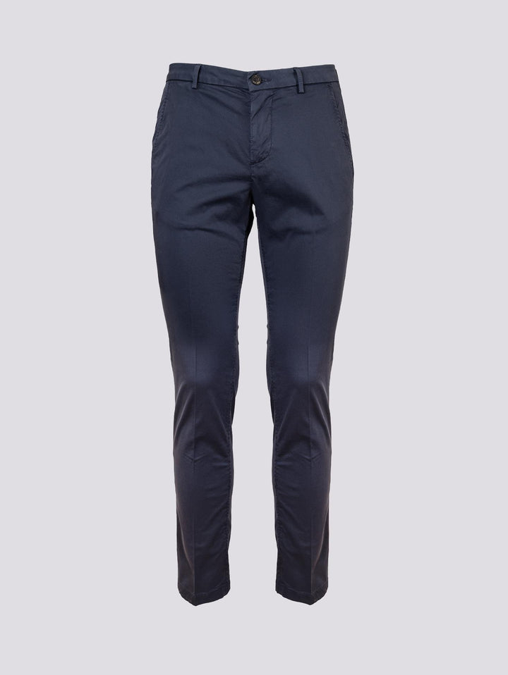 PANTALONE CHINOS IN COTONE COLOR BLU