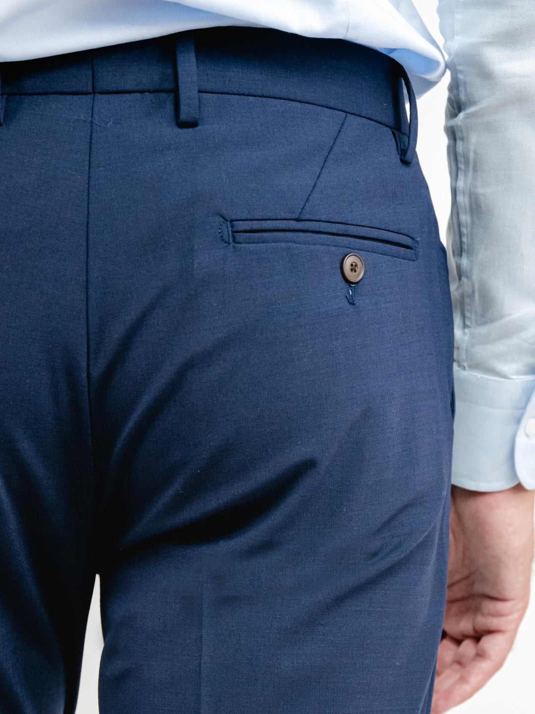 PANTALONE CLASSICO IN FRESCO LANA BLU NAVY
