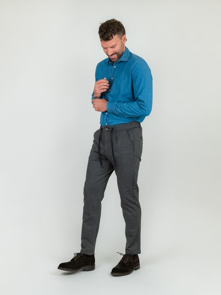 PANTALONE CON COULISSE GRIGIO ANTRACITE