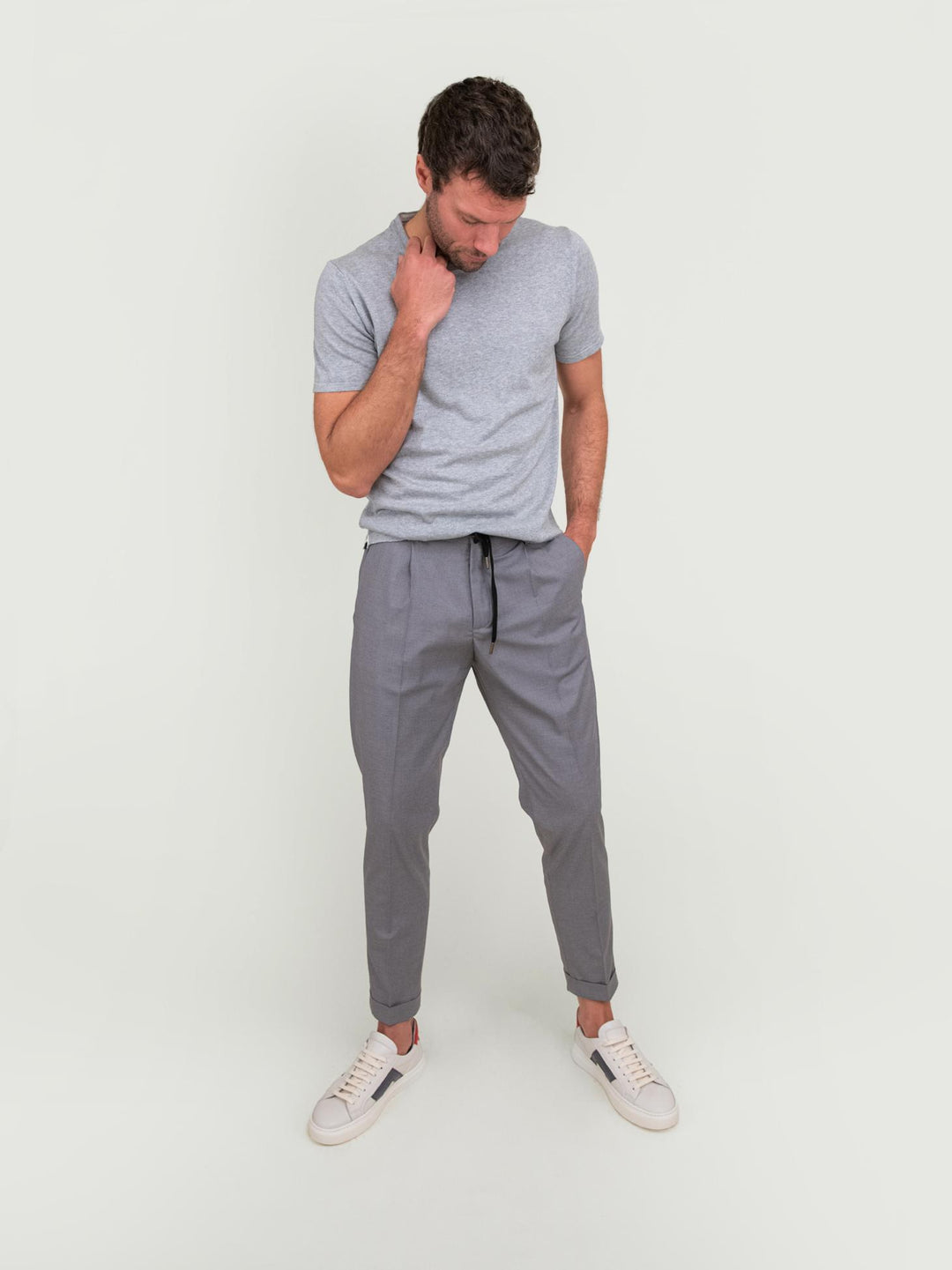 PANTALONE CON COULISSE GRIGIO