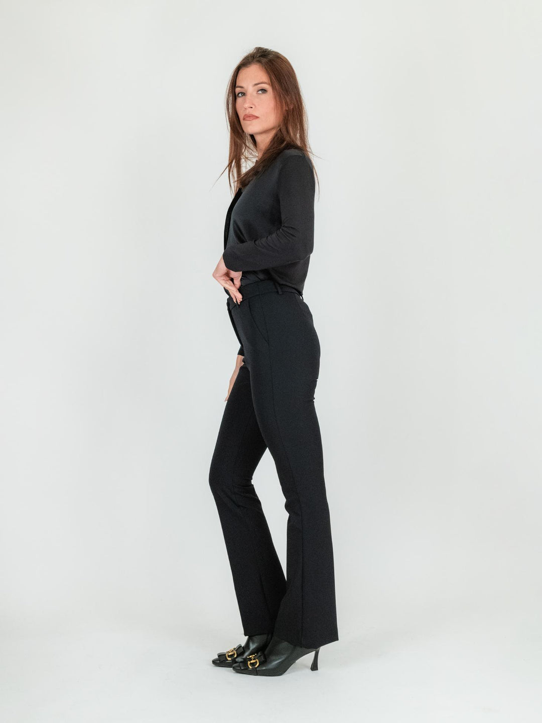PANTALONE FLARE NERO