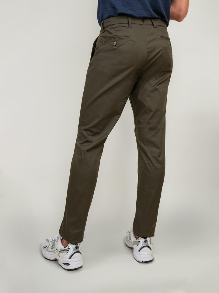 PANTALONE IN COTONE ARMY GREEN