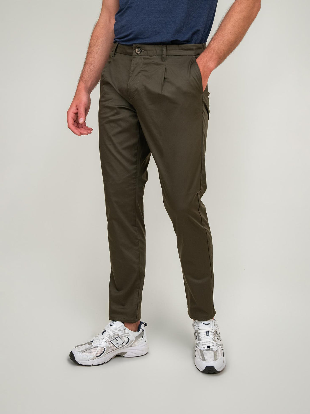 PANTALONE IN COTONE ARMY GREEN