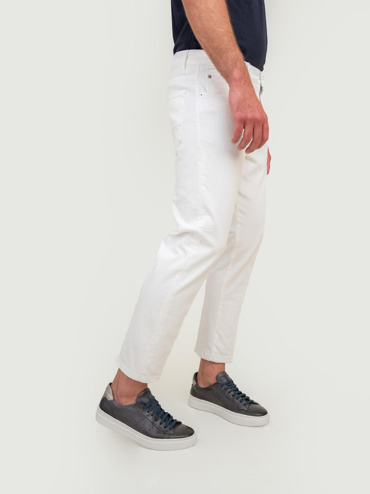 PANTALONE IN COTONE BIANCO
