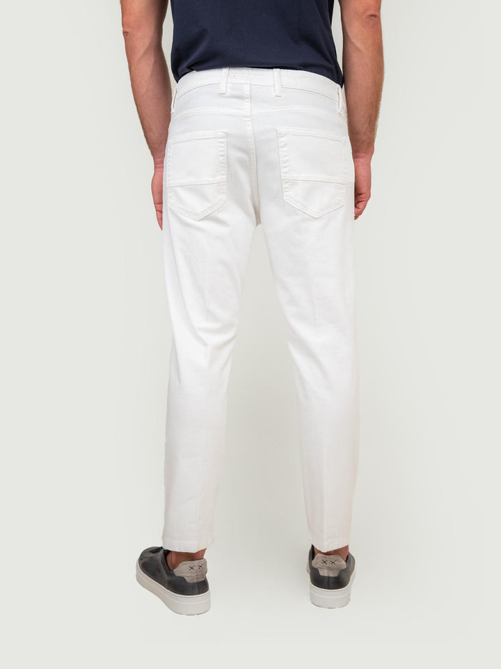 PANTALONE IN COTONE BIANCO