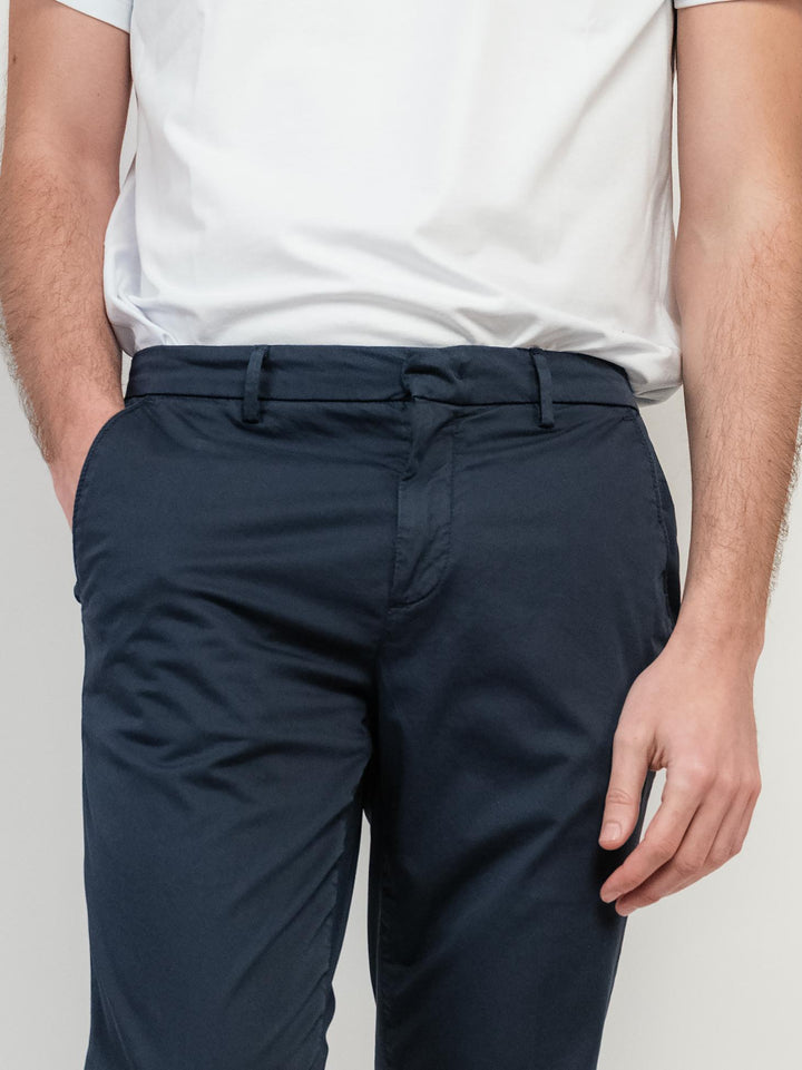 PANTALONE IN COTONE BLU