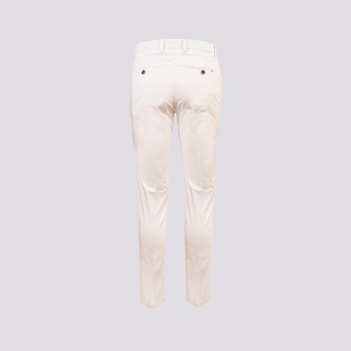 PANTALONE IN COTONE CHINOS BIANCO AVORIO