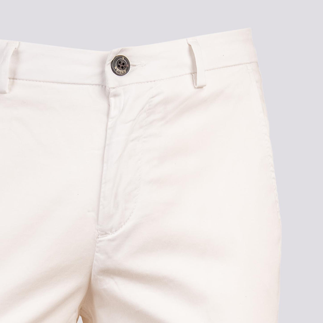PANTALONE IN COTONE CHINOS BIANCO AVORIO