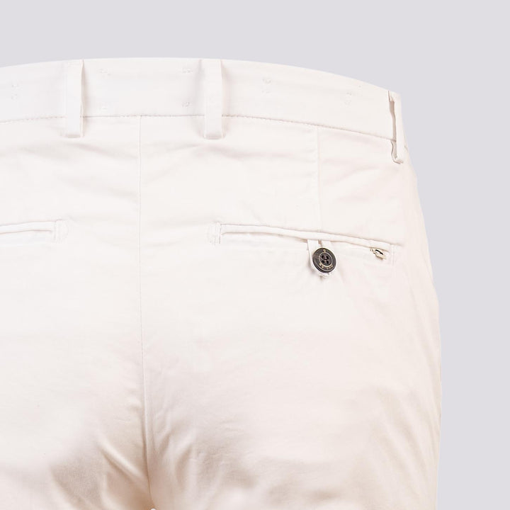 PANTALONE IN COTONE CHINOS BIANCO AVORIO