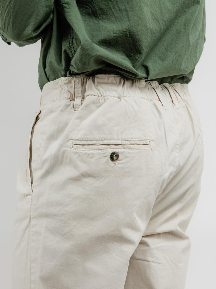 PANTALONE IN COTONE CON COULISSE SABBIA