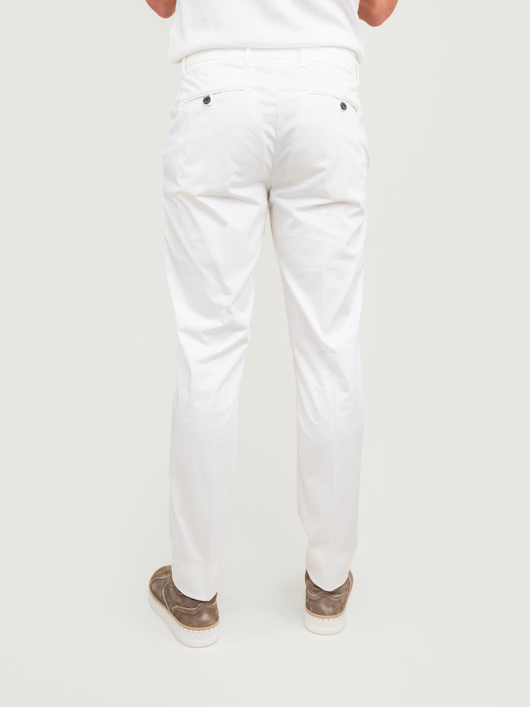 PANTALONE IN COTONE PANNA