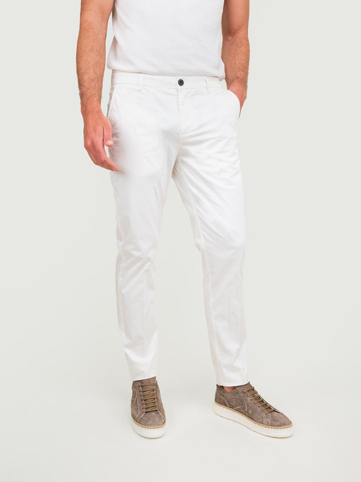 PANTALONE IN COTONE PANNA