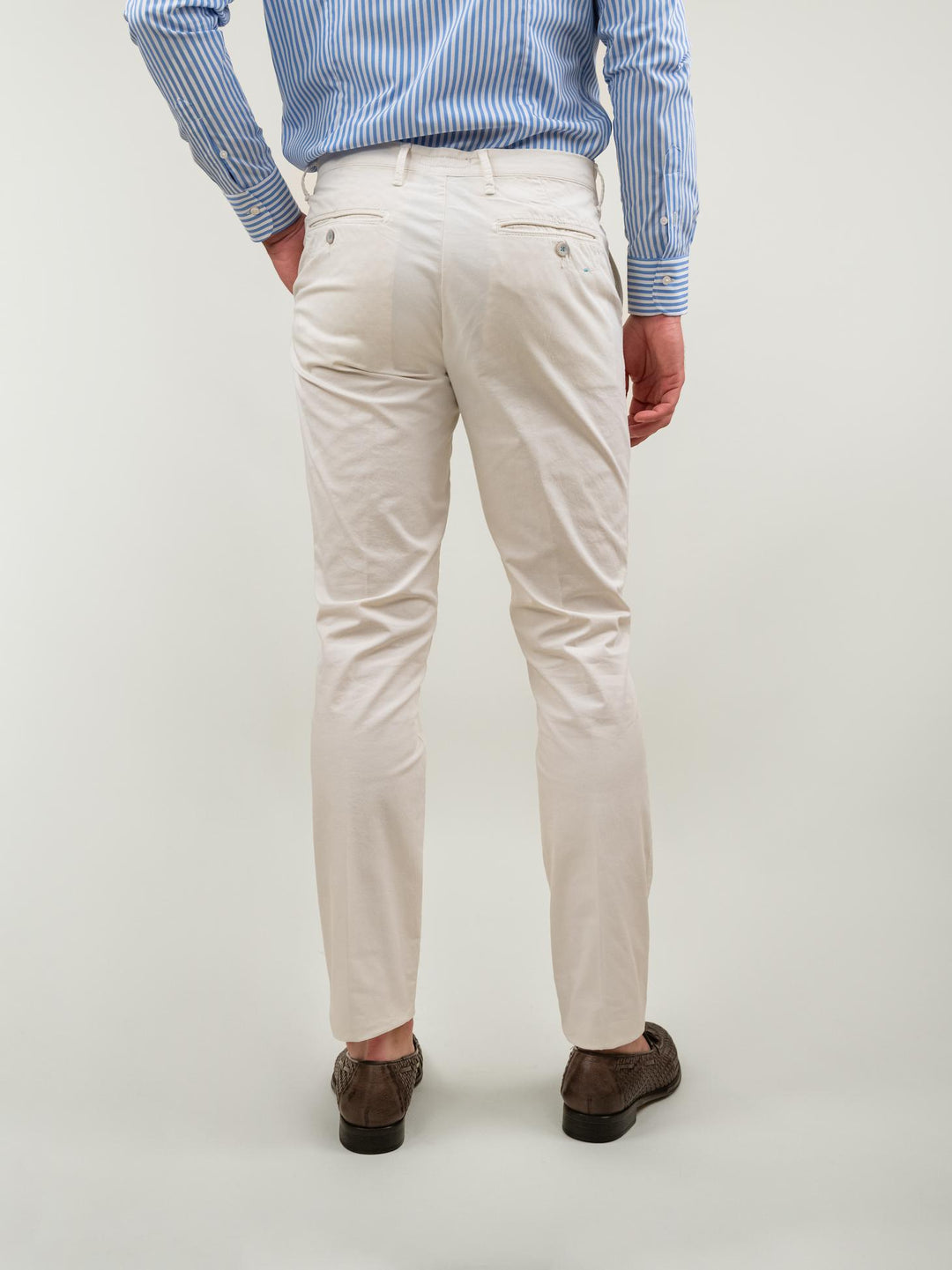 PANTALONE IN COTONE PANNA