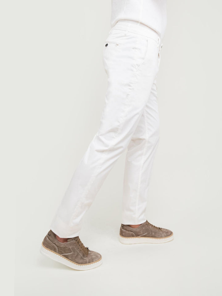 PANTALONE IN COTONE PANNA
