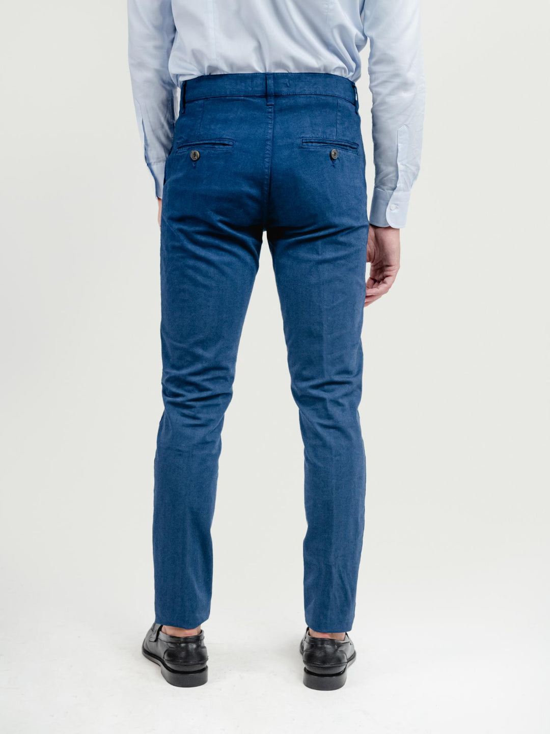 PANTALONE IN COTONE SPIGATO BLUETTE