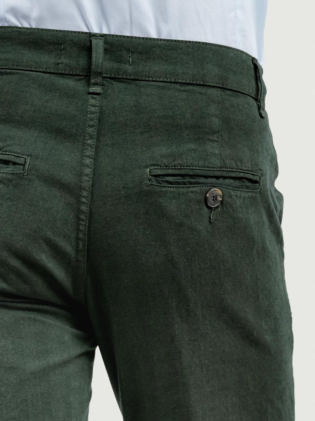 PANTALONE IN COTONE SPIGATO VERDE