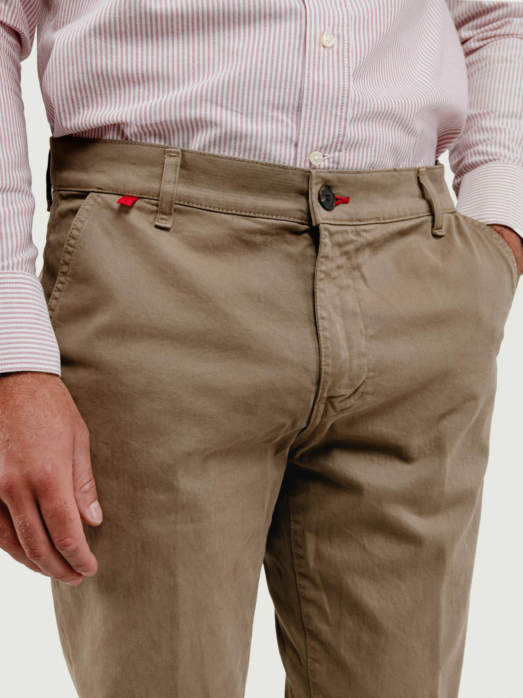 PANTALONE IN COTONE TORTORA