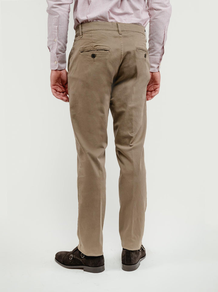 PANTALONE IN COTONE TORTORA