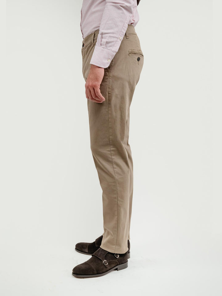 PANTALONE IN COTONE TORTORA