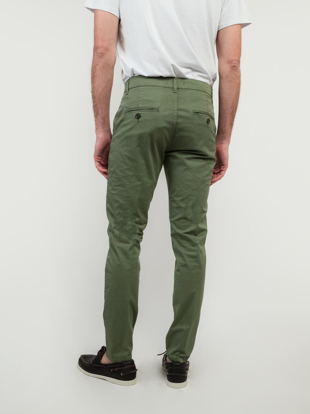 PANTALONE IN COTONE VERDE SALVIA