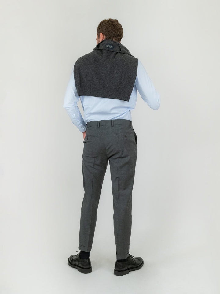 PANTALONE IN FRESCO LANA GRIGIO