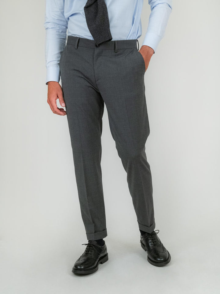 PANTALONE IN FRESCO LANA GRIGIO