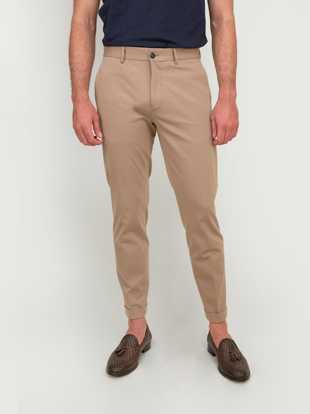 PANTALONE IN MISTO COTONE CAMMELLO