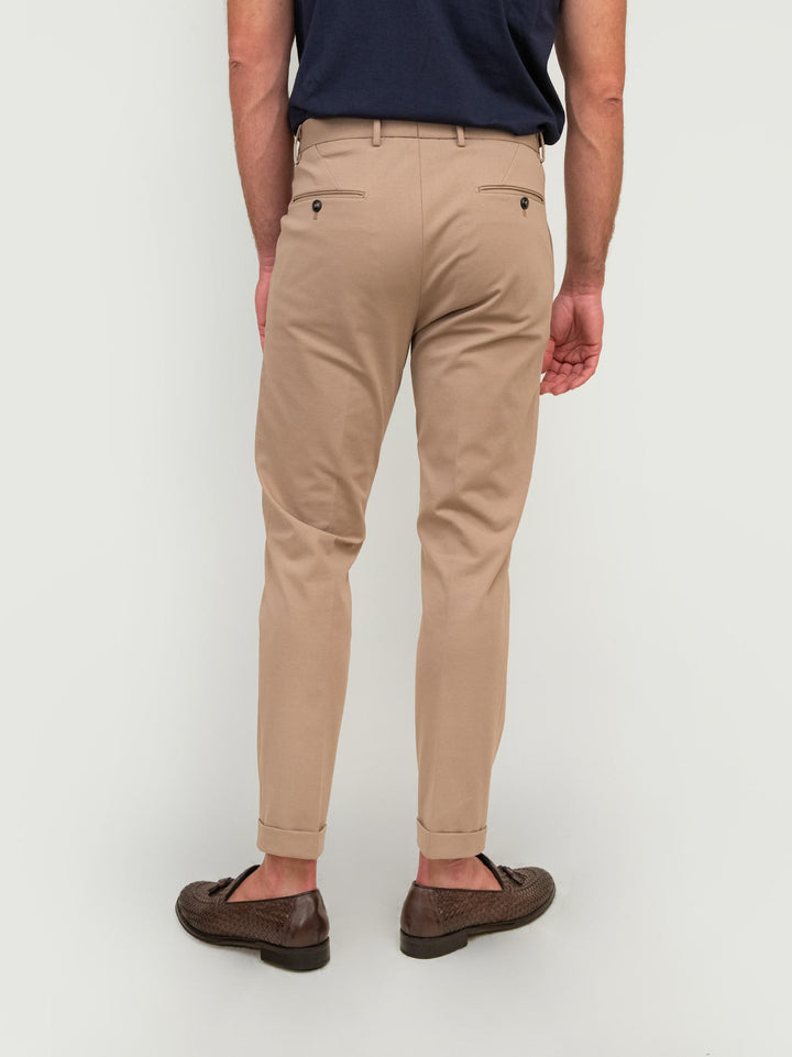 PANTALONE IN MISTO COTONE CAMMELLO