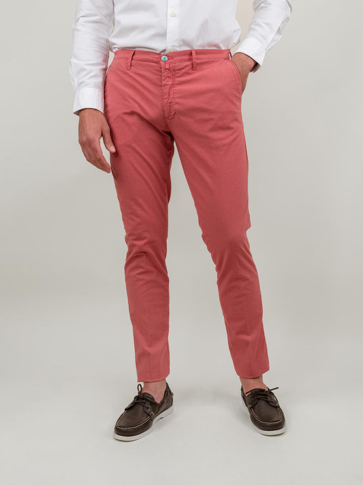 PANTALONE IN MISTO COTONE CORALLO