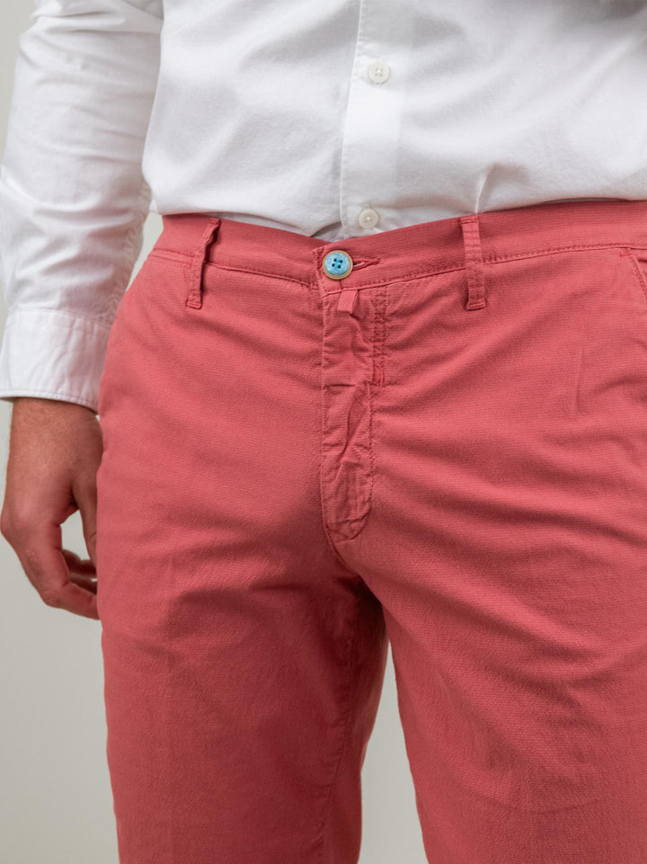 PANTALONE IN MISTO COTONE CORALLO