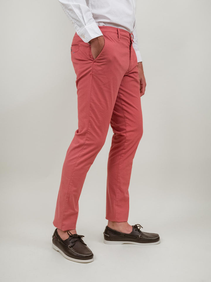 PANTALONE IN MISTO COTONE CORALLO
