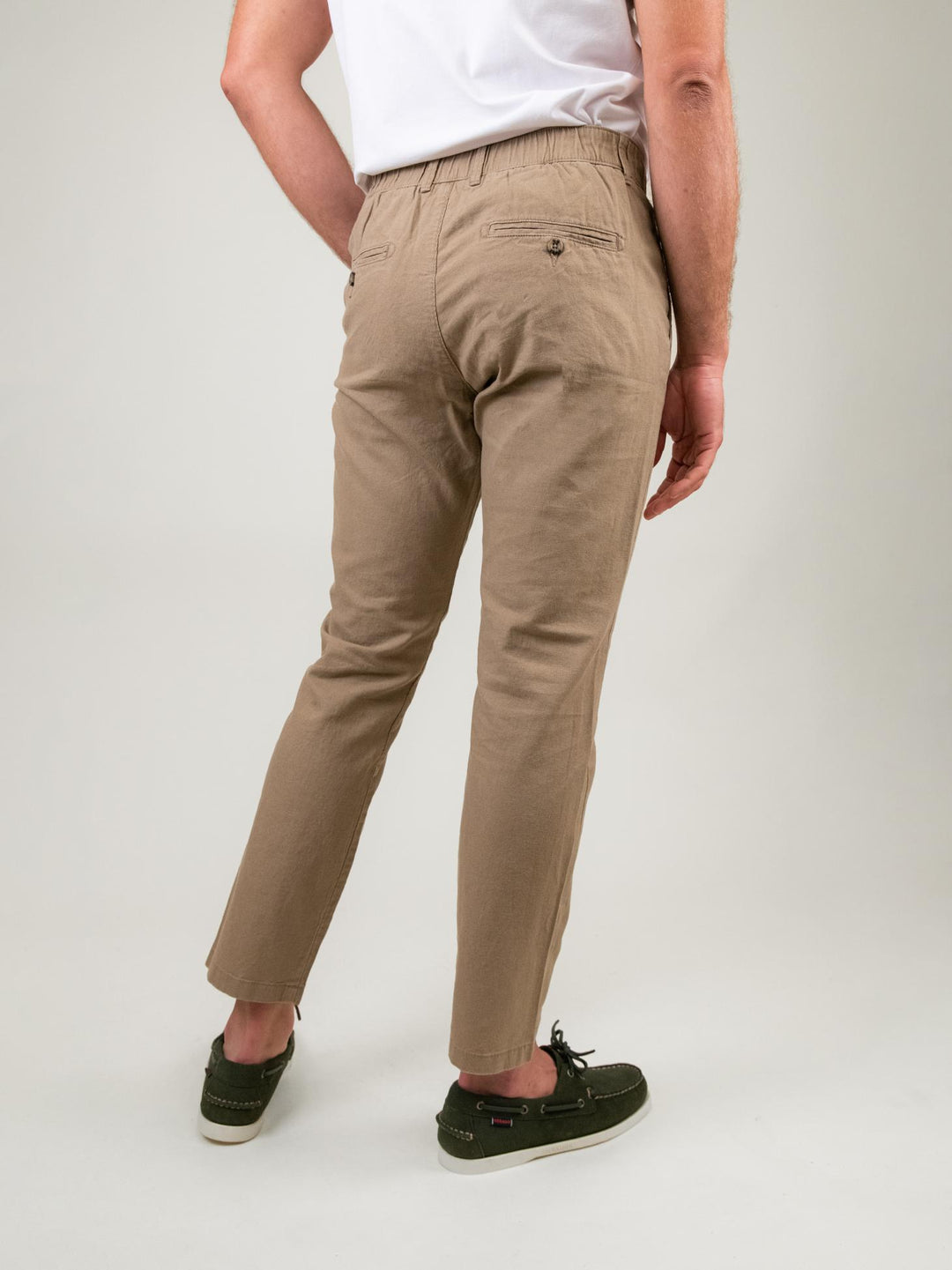 PANTALONE MISTO LINO BEIGE