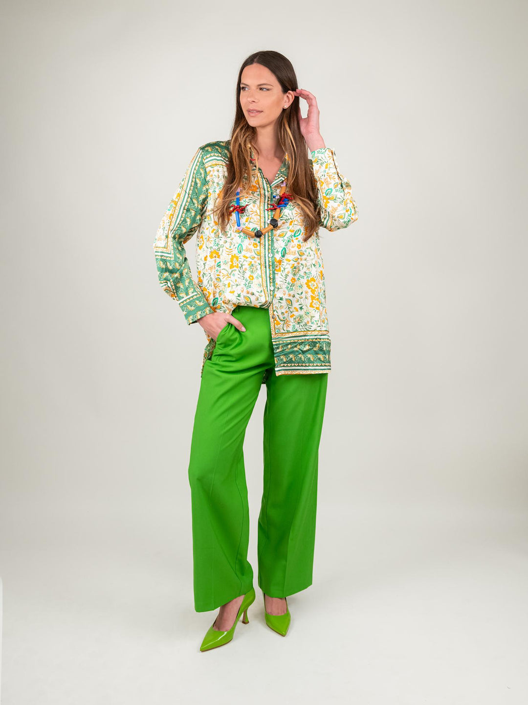 PANTALONE PALAZZO VERDE PRATO
