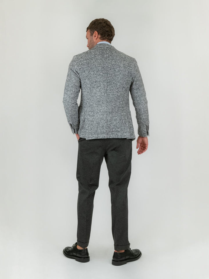 PANTALONE classico grigio antracite in jersey elasticizzato