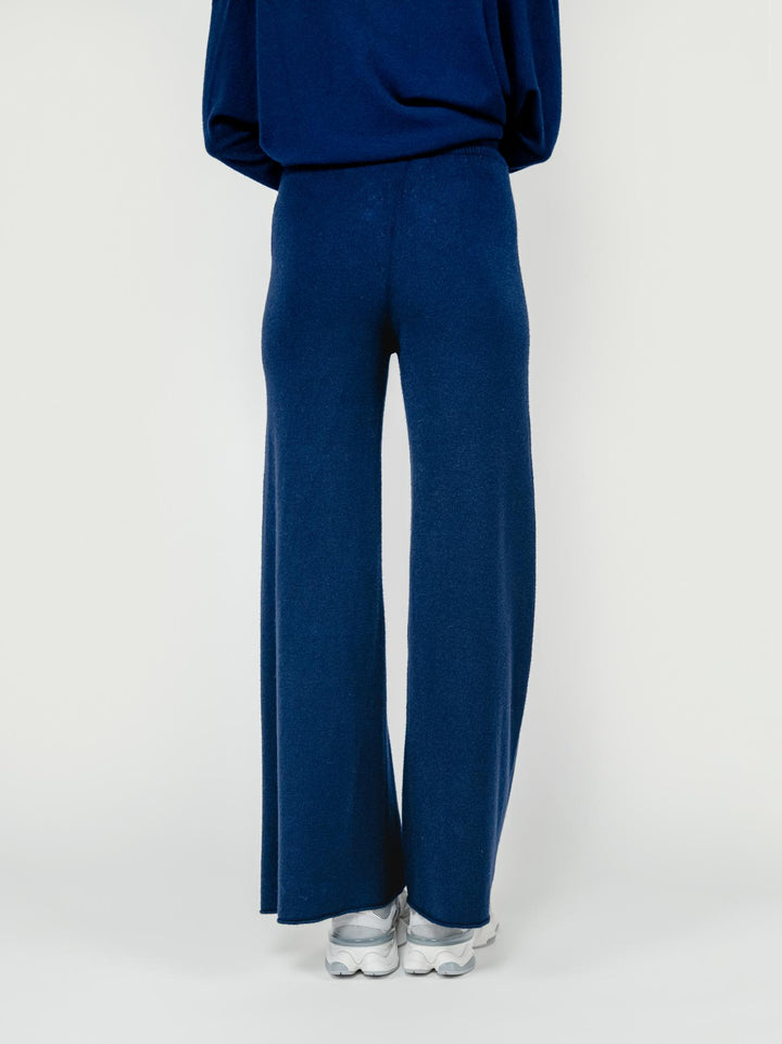 PANTALONI IN MAGLIA BLU