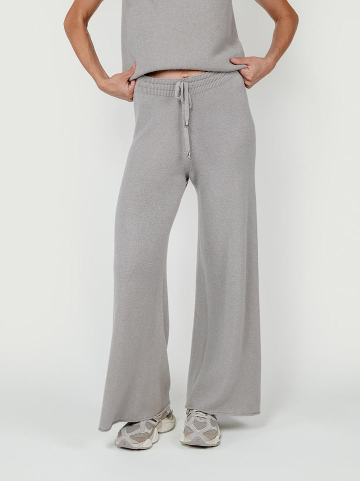 PANTALONI IN MAGLIA TORTORA