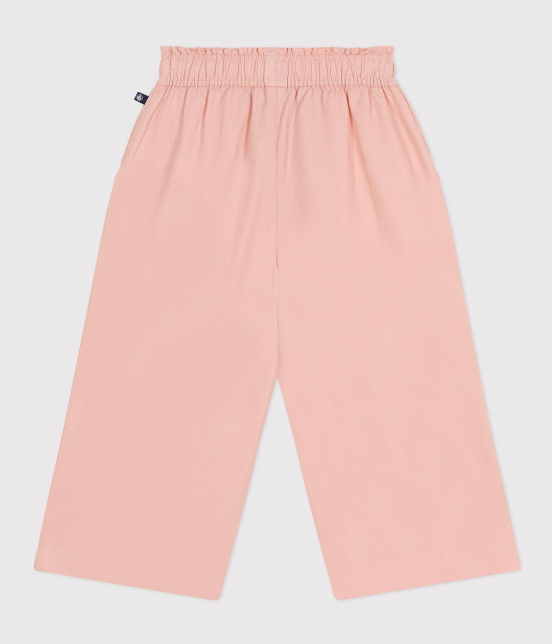 PANTALONI LARGHI IN TELA ROSA DI COTONE BAMBINA