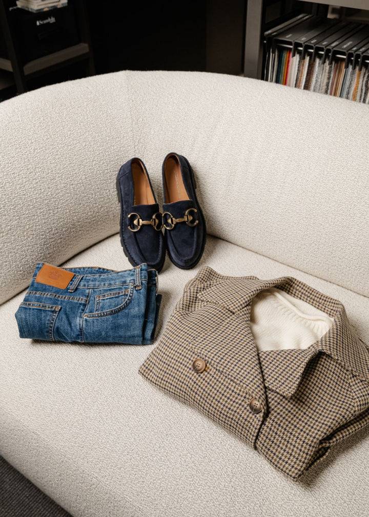 PEACOAT PIED DE POULE BEIGE