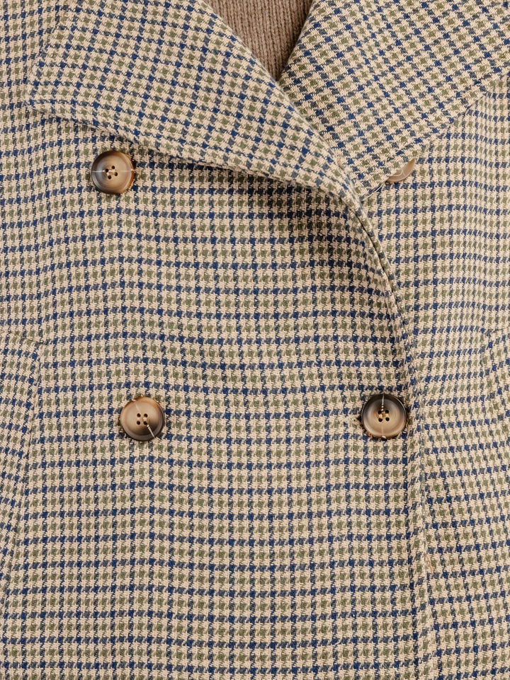 PEACOAT PIED DE POULE BEIGE